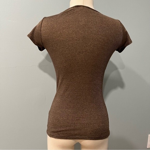 Michael Stars Metallic Bronze Wrap V Front Top One Size Fits Most - Picture 3 of 6